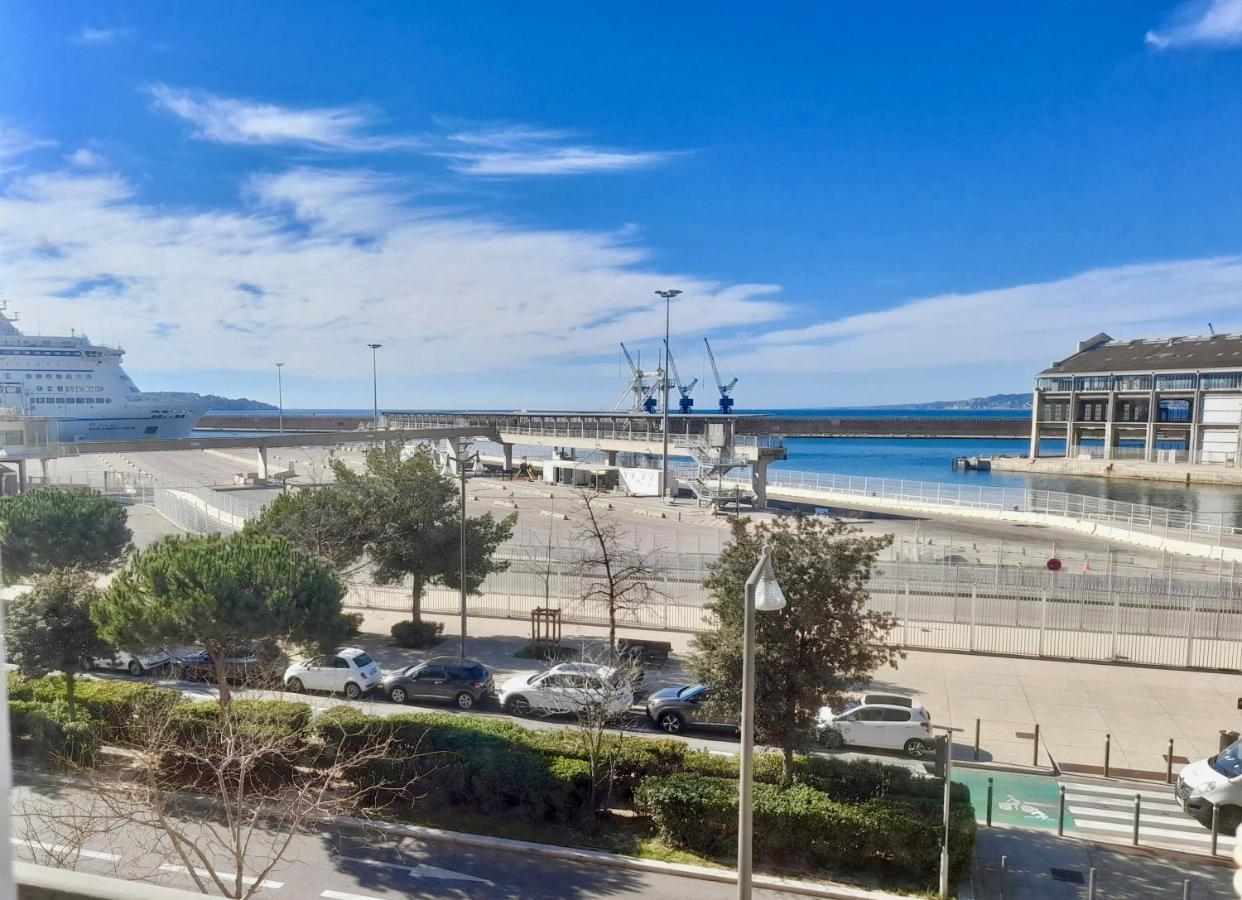 Spacieux et lumineux appartement vue mer Joliette Marseille Extérieur photo